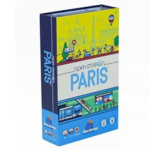 Next Station Paris Board Game - Family or Adult Strategy Flip and Write Game for 1 to 4 Players by Blue Orange Games. Recommended for Ages 8 & Up.